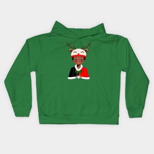 Reindeer Girl Kids Hoodie